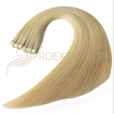 Extensii de par natural Tape-On Blond Platinat 613