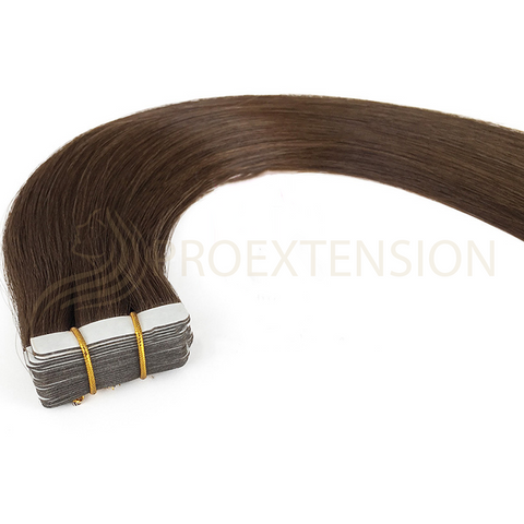 Extensii de par natural Tape-On castaniu 6