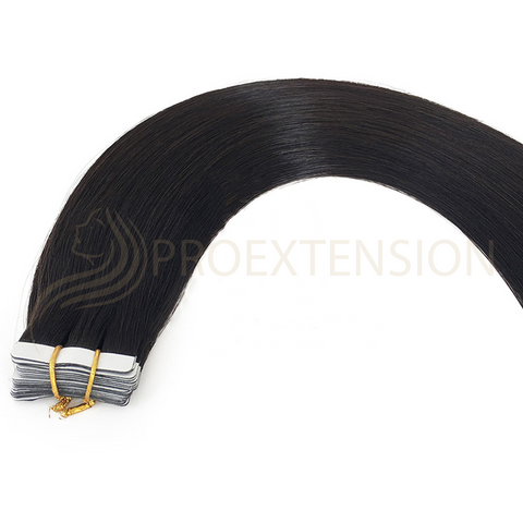 Extensii de par natural Tape-On saten inchis 2