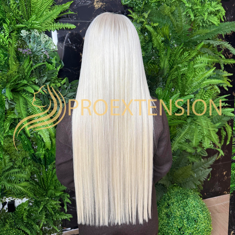 Extensii de par natural Nano-Ring blond gheata
